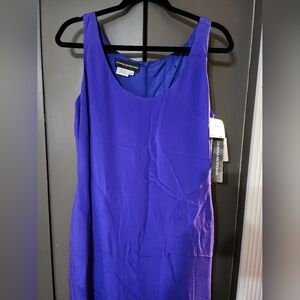 NWT Donna Morgan Royal Purple Blue Silk Dress